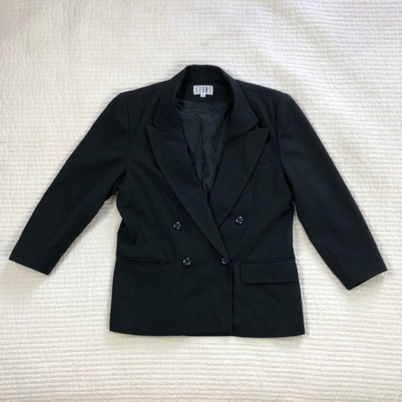 Vintage Parisian Oversized Double Breasted Blazer - Picture 6 of 7
